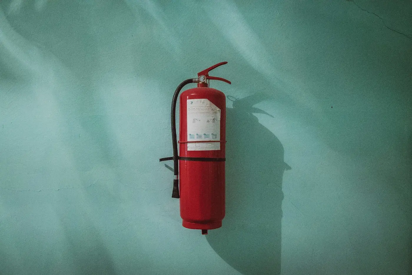 Fire extinguisher mounted for a life-safety inspection